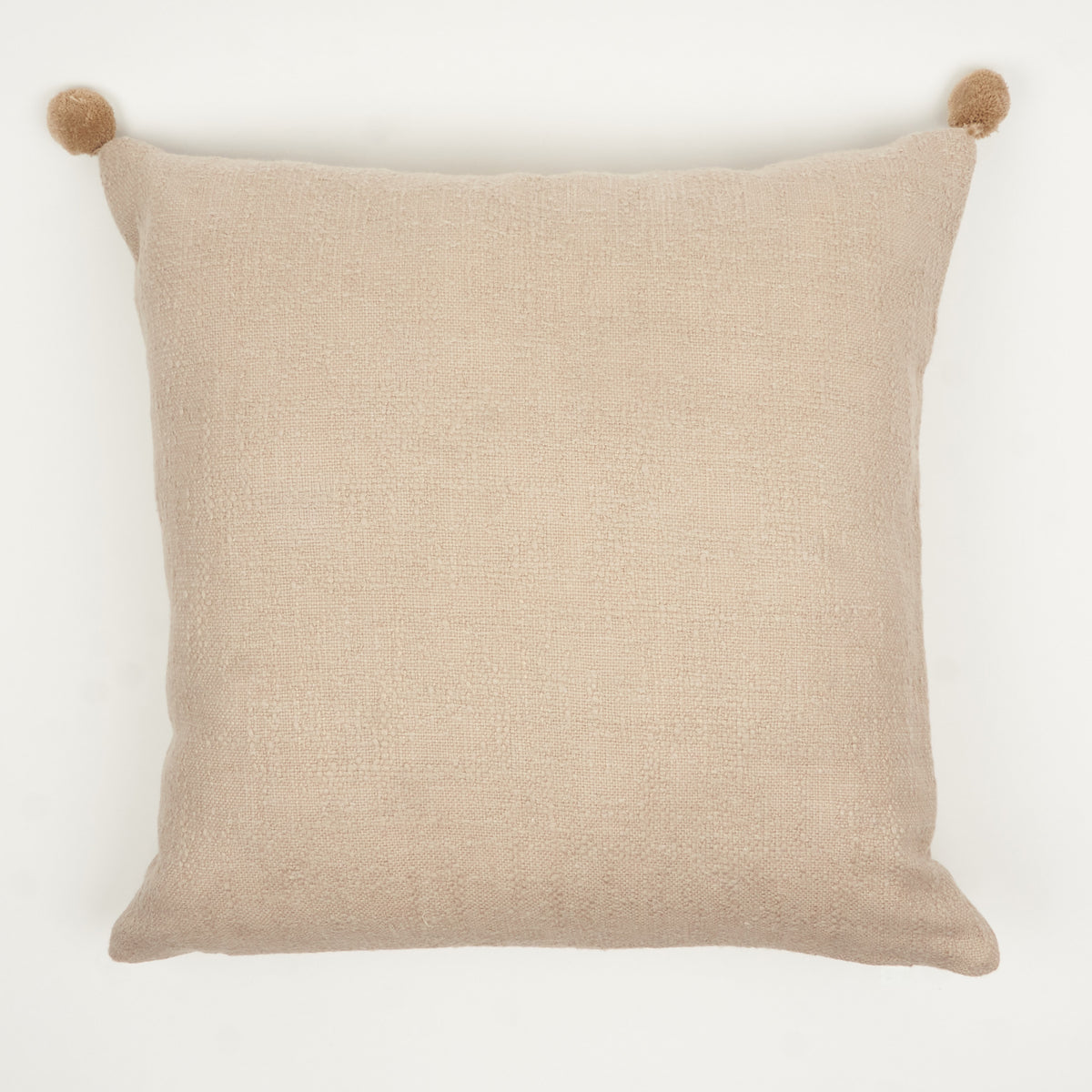 Kahve Çizgi Detaylı Bej Kırlent Kılıfı 50 x 50 cm