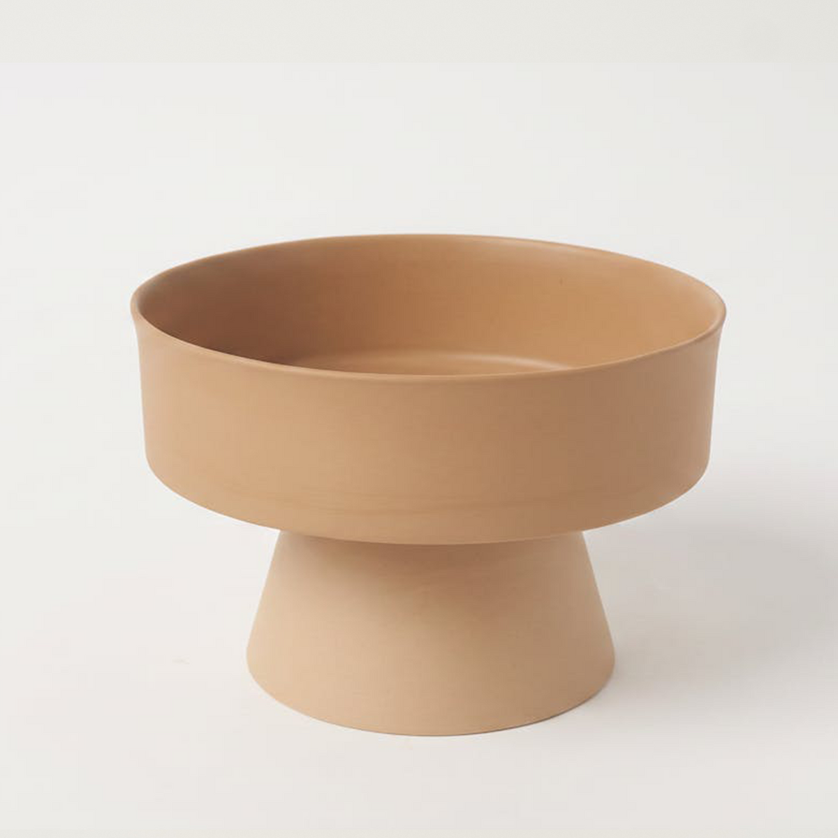 Ayaklı Porselen Servis Tabağı 19 cm / Gold Kahve