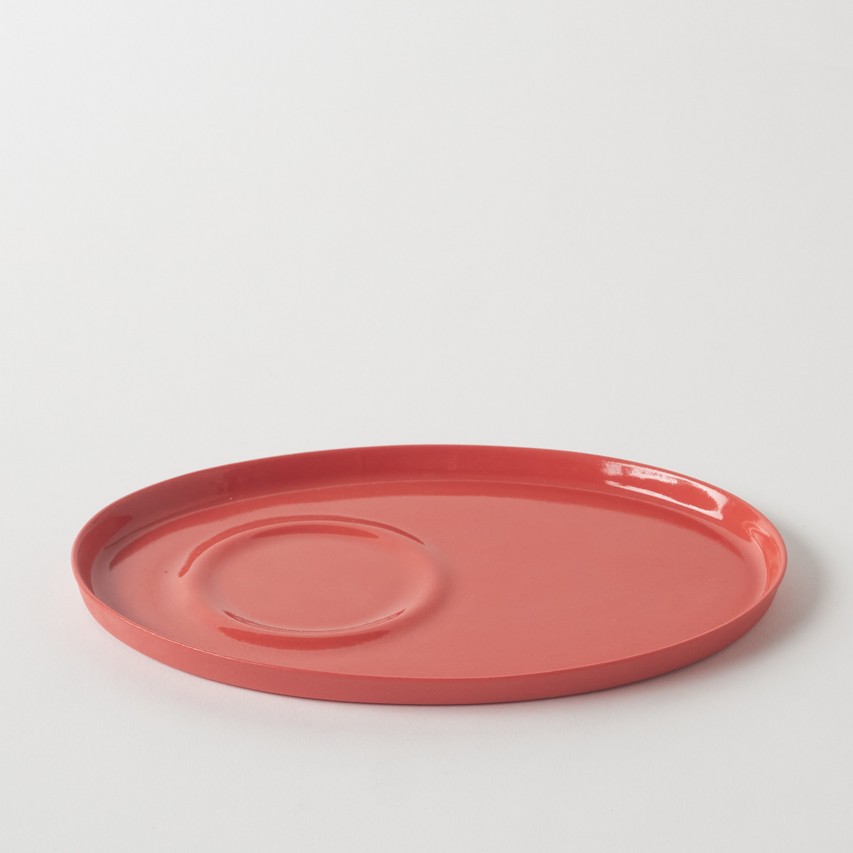 Basıc Oval Kahve Tabağı / Rose