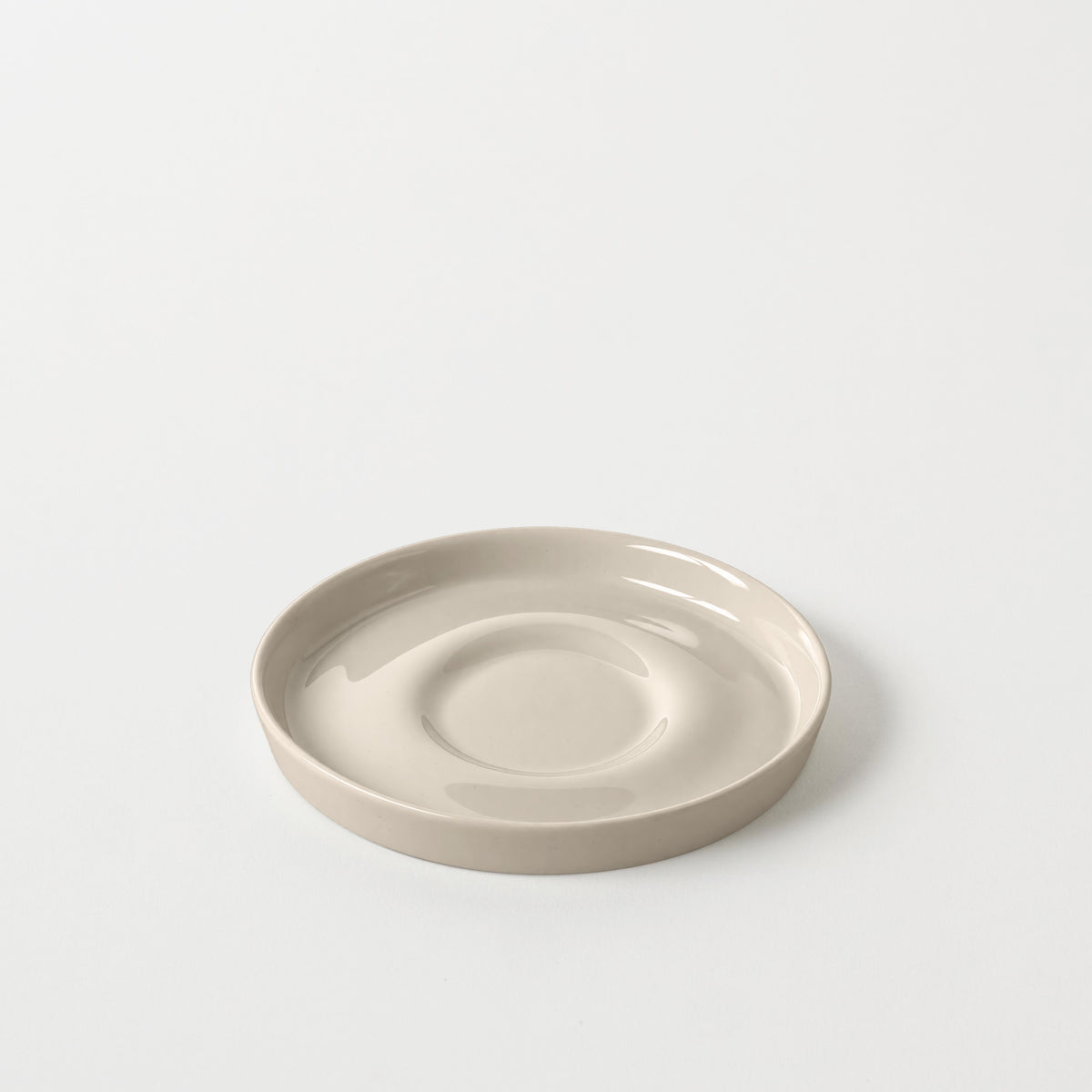 Basıc Yuvarlak Kahve Tabağı Small / Taş Rengi