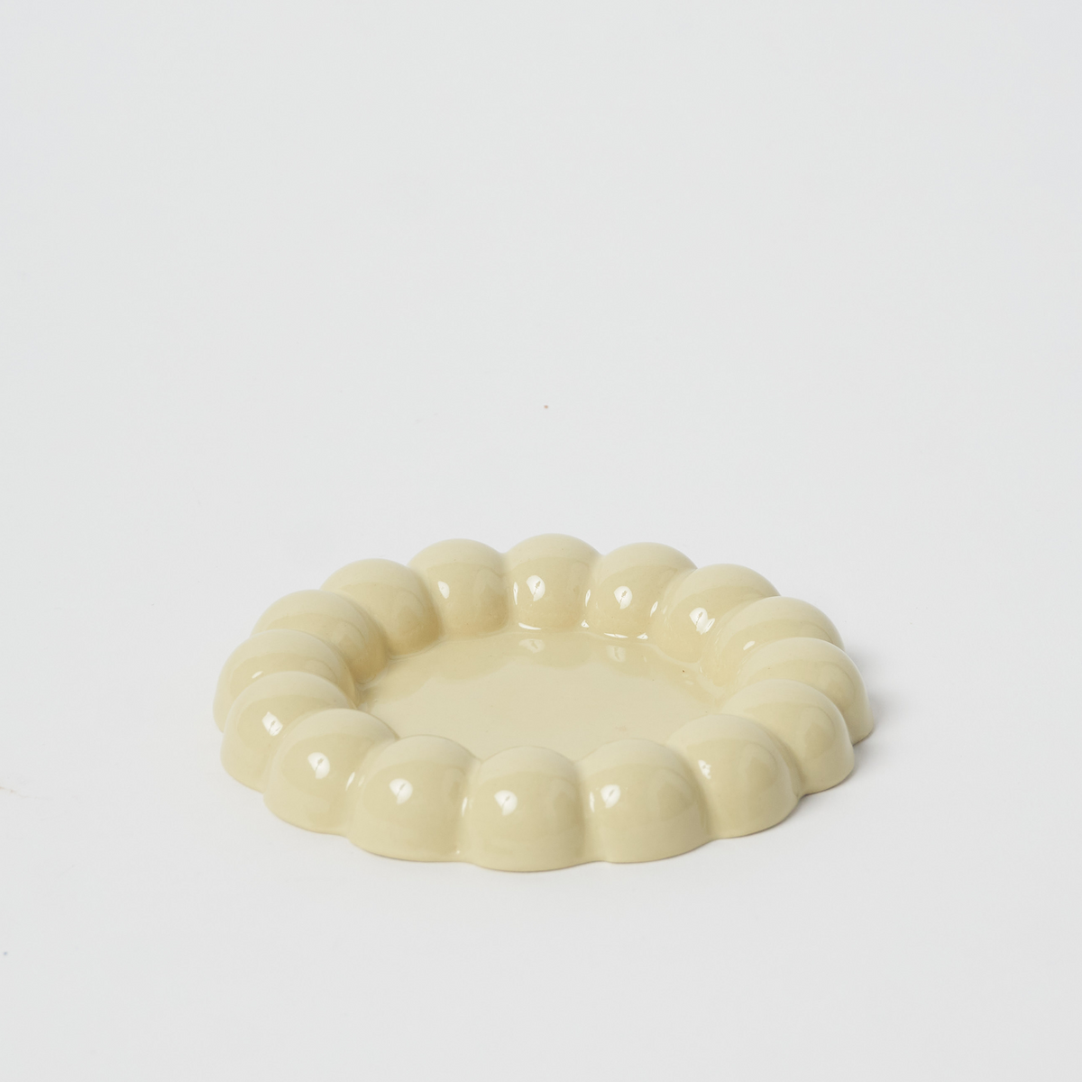Lotus Kahve Tabağı / Açık Sarı