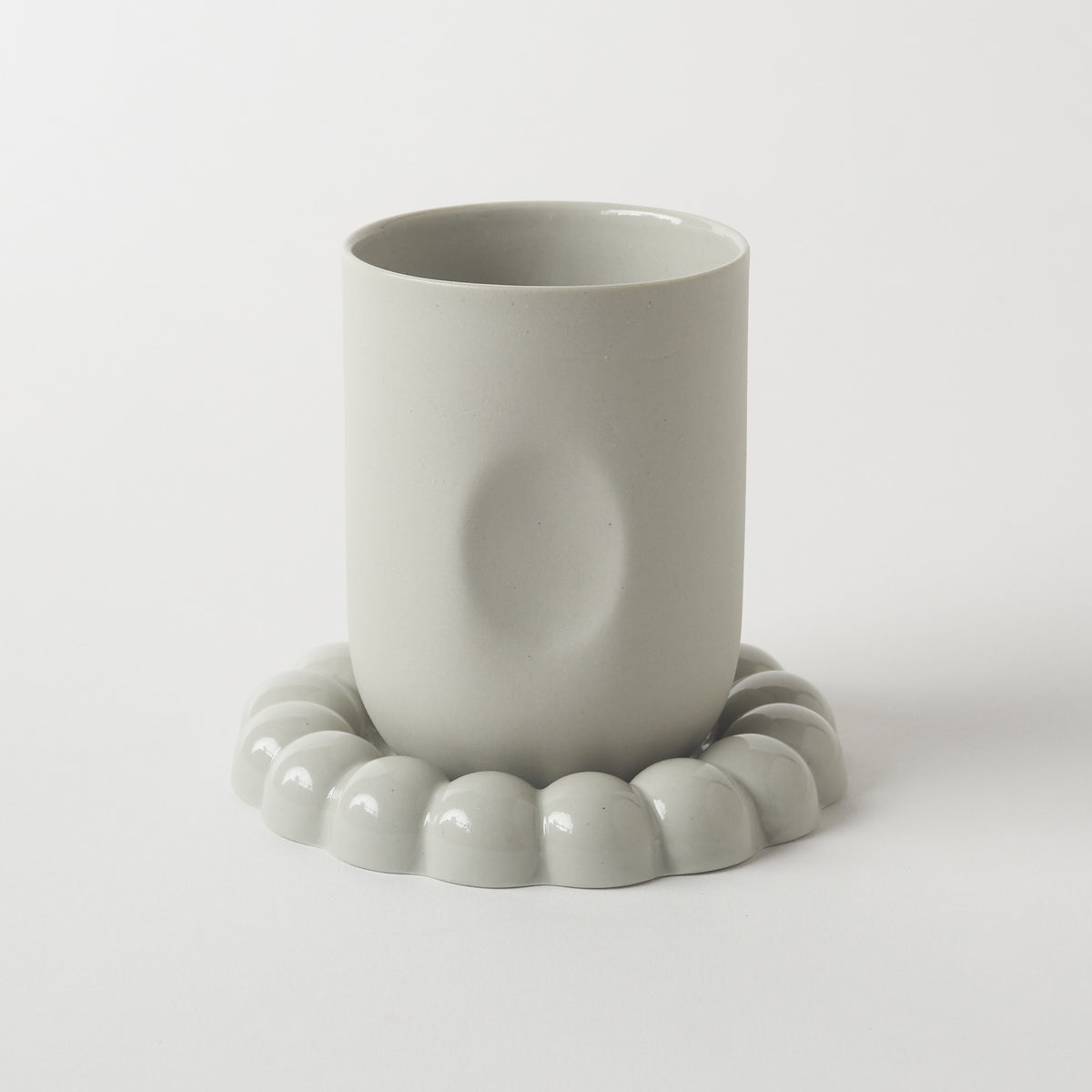 Lotus Kahve Tabağı / Açık Gri