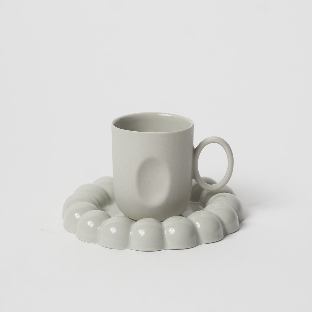 Lotus Kahve Tabağı / Açık Gri