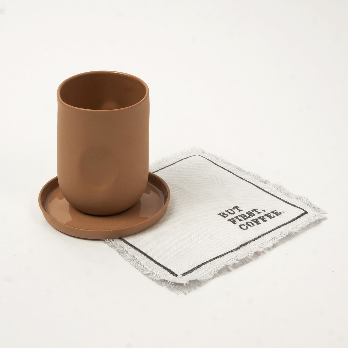 Nakışlı Kahve Peçetesi / But First Coffee