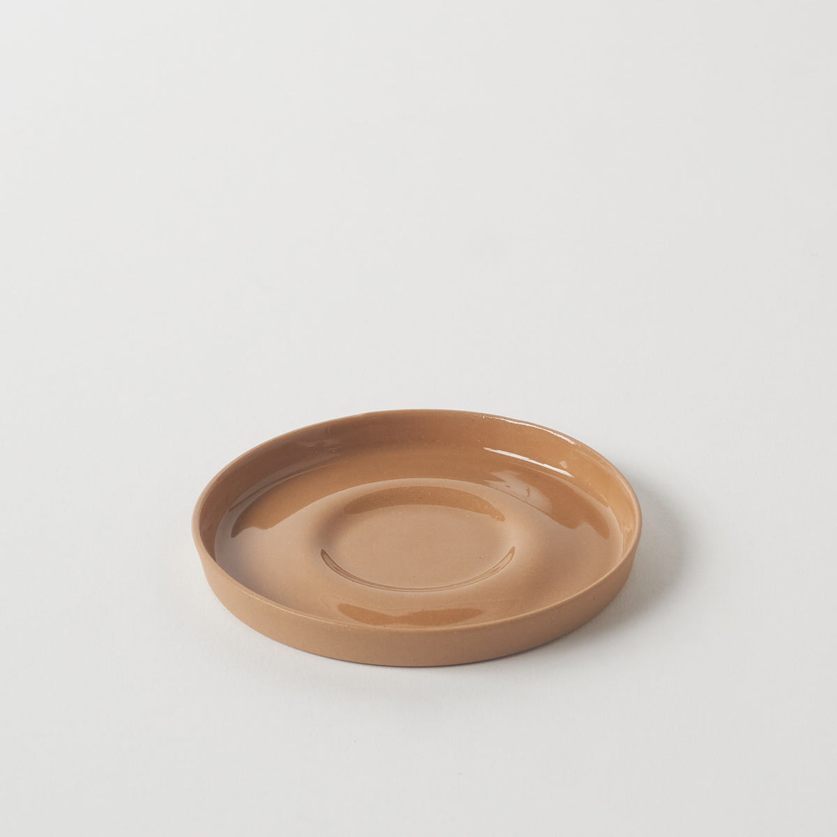 Basıc Yuvarlak Kahve Tabağı Small / Gold Kahve