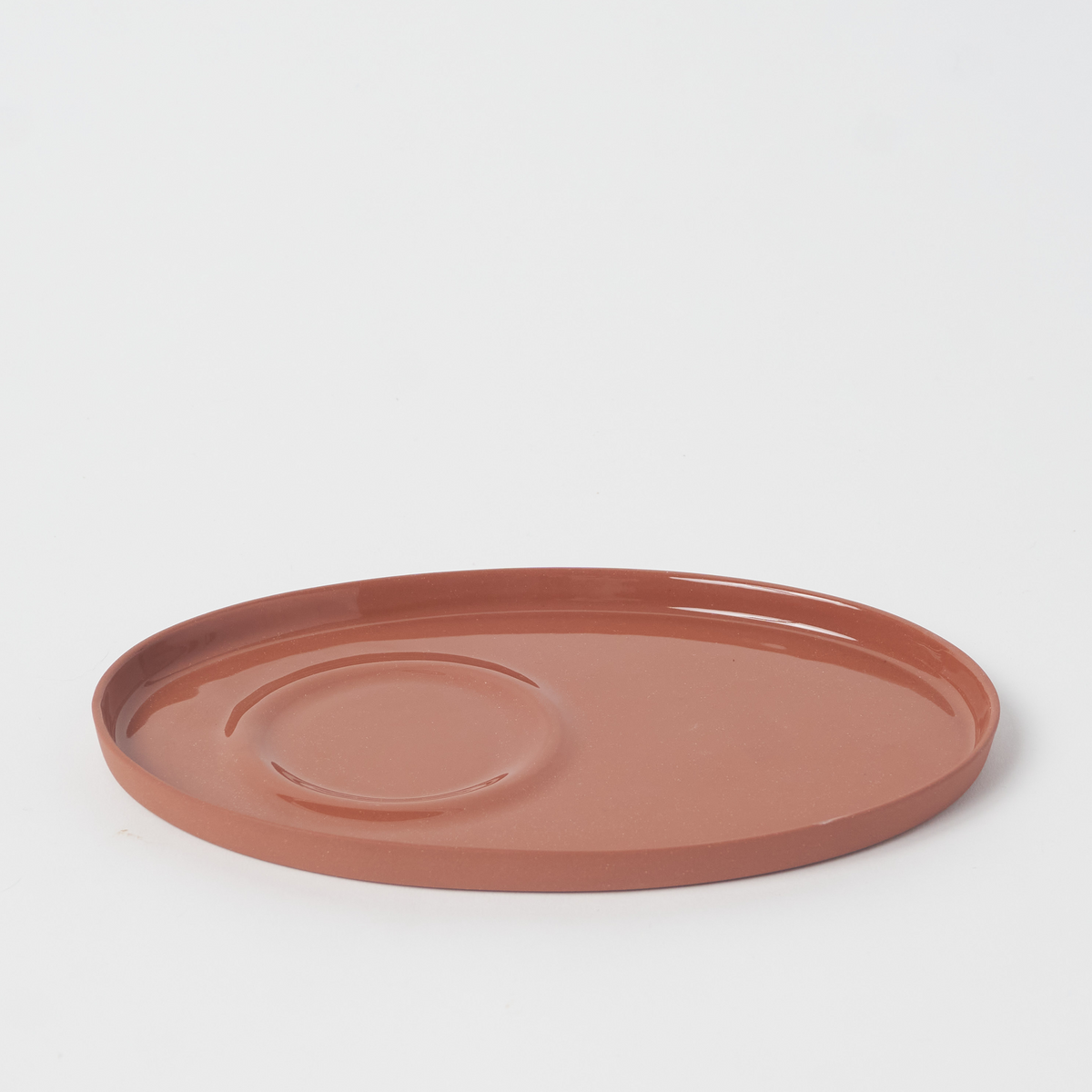 Basıc Oval Kahve Tabağı / Koral
