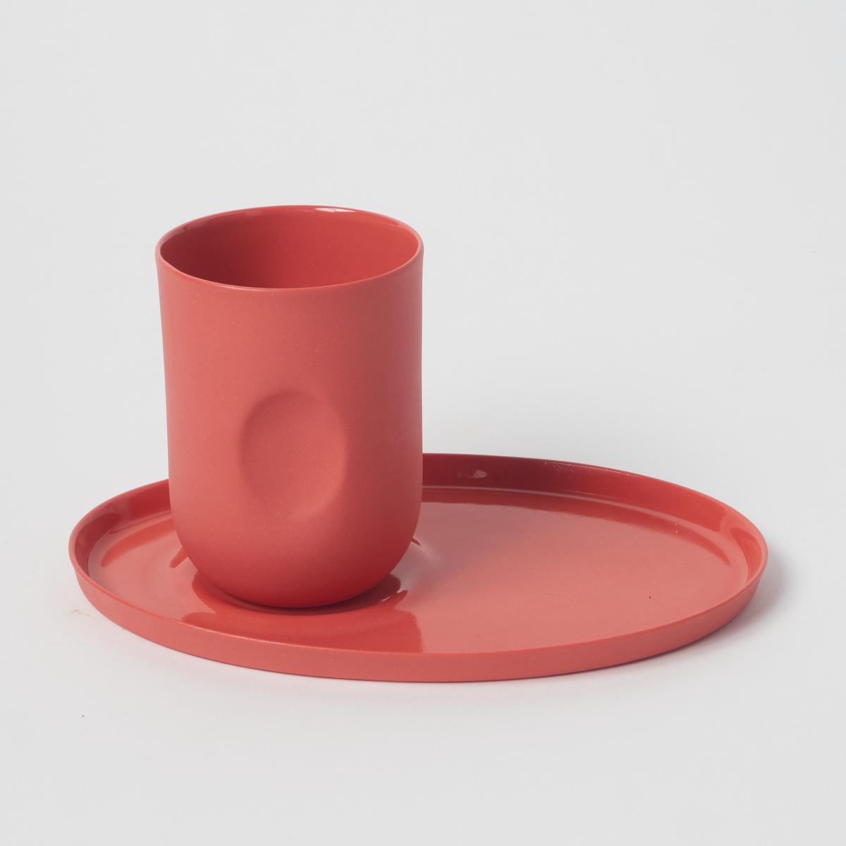 Basıc Oval Kahve Tabağı / Rose