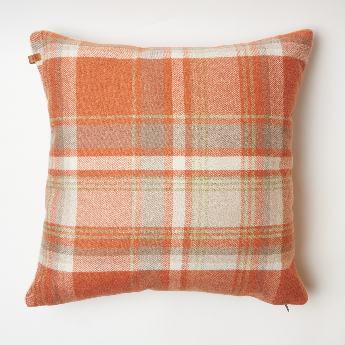 Taba Ekoseli Yün Kırlent Kılıfı 50 x 50 cm