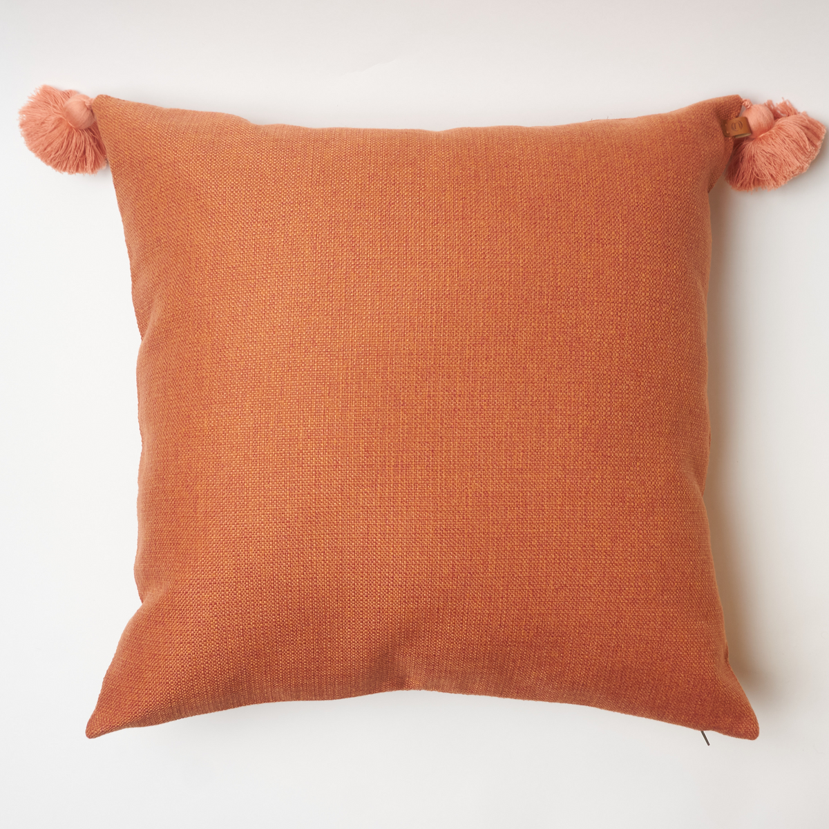 Taba Püskül Detaylı Yün  Kırlent Kılıfı 50 x 50 cm