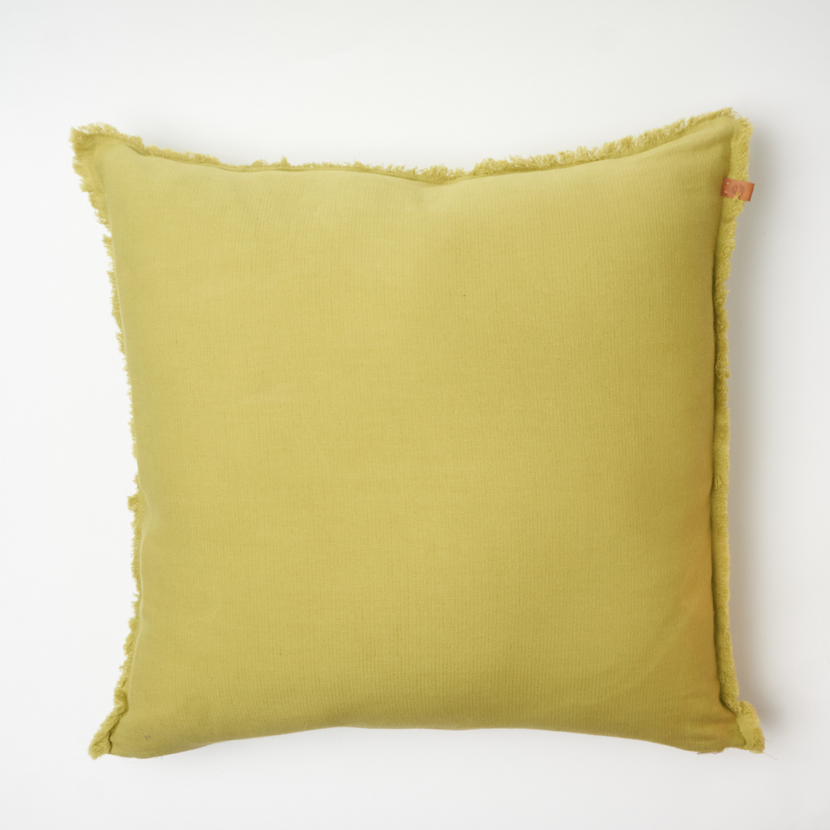 Aplike Çiçek Desenli Yeşil Kırlent Kılıfı 50 x 50 cm